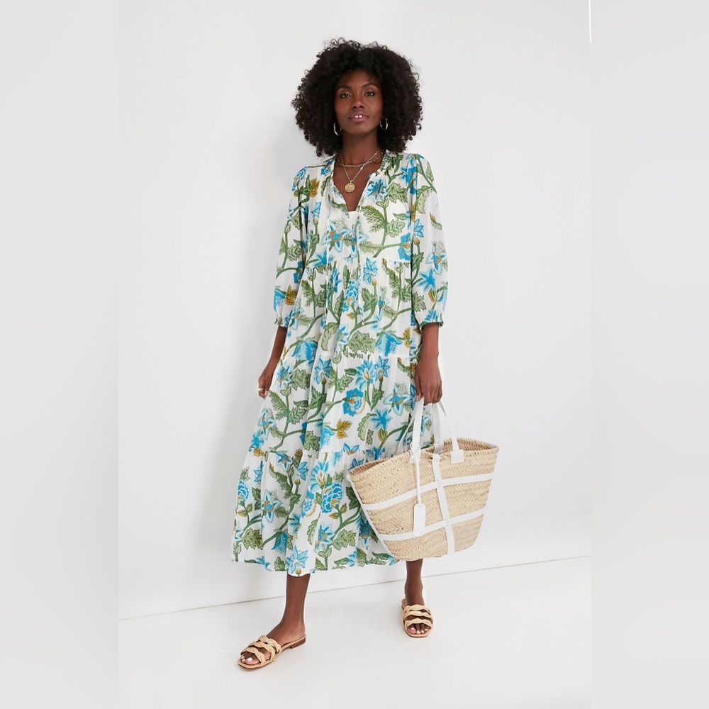 TUCKERNUCK TNUCK BEACH Sea Glass Chintz Salty Paloma Caftan Dress Size 3XL NWT